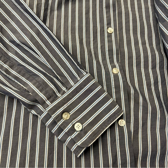 BOSS HUGO BOSS Men's Gray Striped Shirt XXL regular - Picture 9 of 10